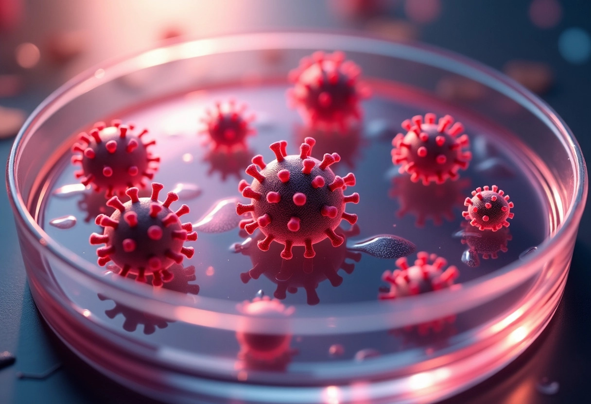 virus  microscope